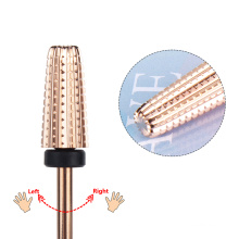 Professional Electric Nail Fart 3/32" Manicure 5in1 Carbide Drill Bits Rose Gold Carbide